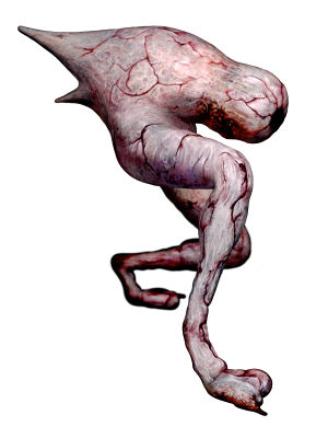 Das Monster Numb Body aus Silent Hill 3, das wie ein undefinierter Fleischklumpen mit Beinen aussieht
